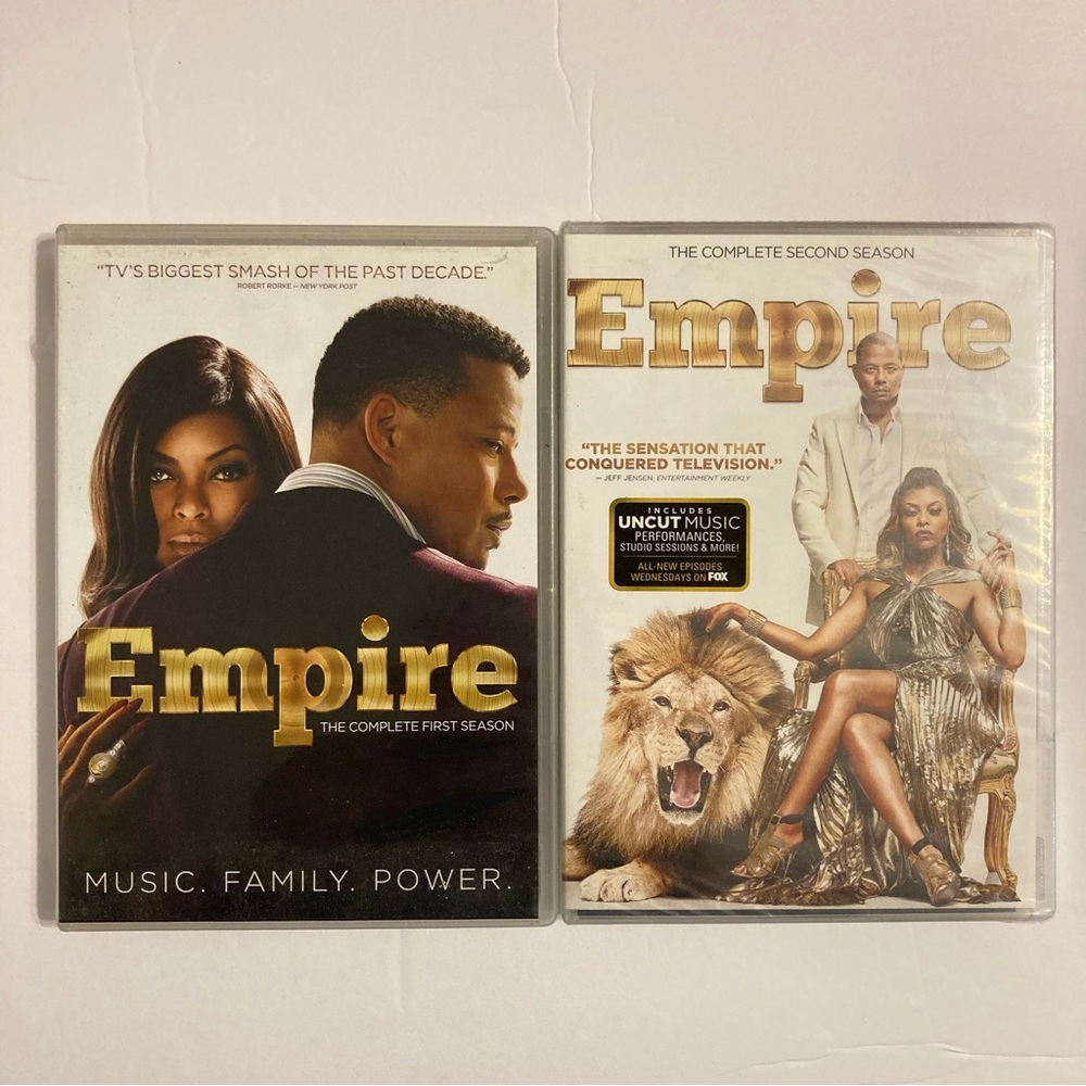 Empire Seasons 1 & 2 complete seasons on DVD. Season 2 Never opened